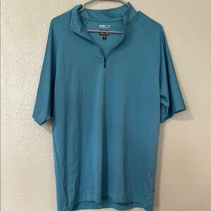 Men's Blue Half-Zip Shirt